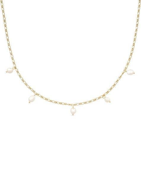 Dainty Gold 18K Pearl Choker Necklace - Necklaces - Elk & Bloom