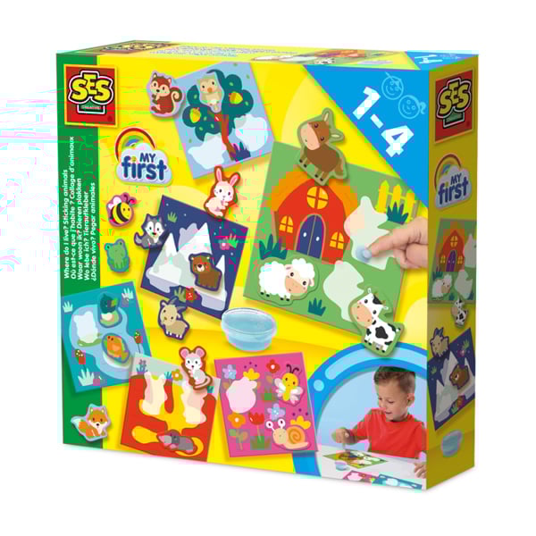 SES Creative My first - Where do I live? Sticking animals