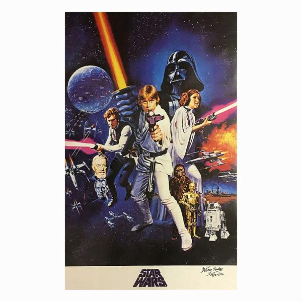 Unbranded Kenny Baker R2-D2 signed Star Wars A New Hope poster — Unframed