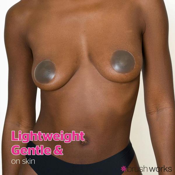 Brushworks Reusable Silicone Nipple Covers Shade 6.0 - Espresso