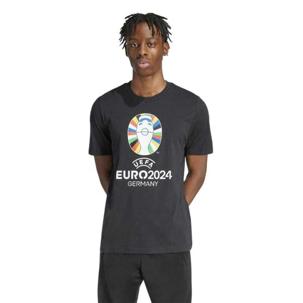 Adidas Mens UEFA Europa League Cotton T-Shirt - Black - 