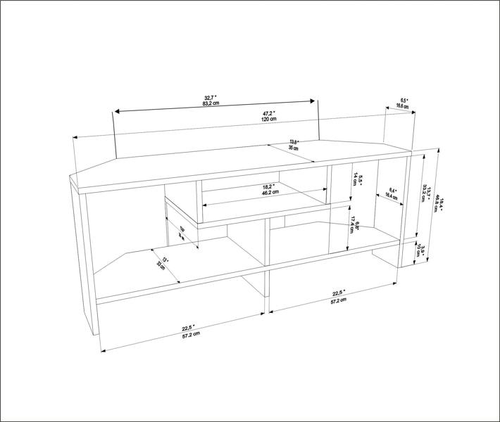 Decorotika Maldiv Modern Tv Stand TV Cabinet for TV's up to 55"