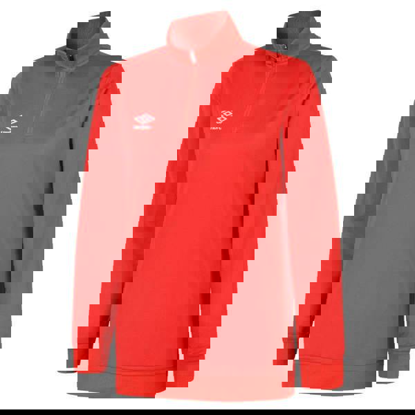 Umbro Womens/Ladies Club Essential Half Zip Sweatshirt - Vermillion