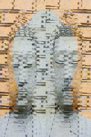 1m High Large Meditating Stone Cast Buddha Statue