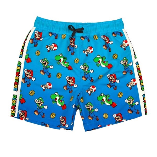 Super Mario Boys Swim Shorts - Blue/Green/Red