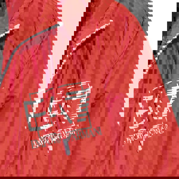 EA7 Bold Logo Red Hooded Jacket