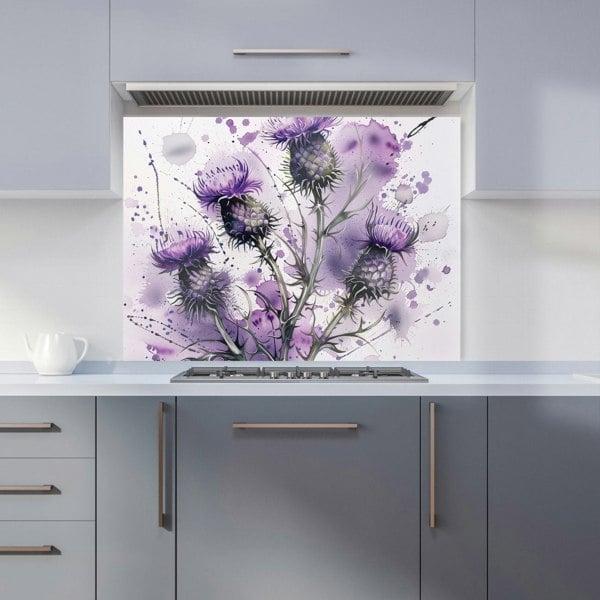 Warren Reed - Designer Vibrant Scottish Thistle Art Kitchen Splashback