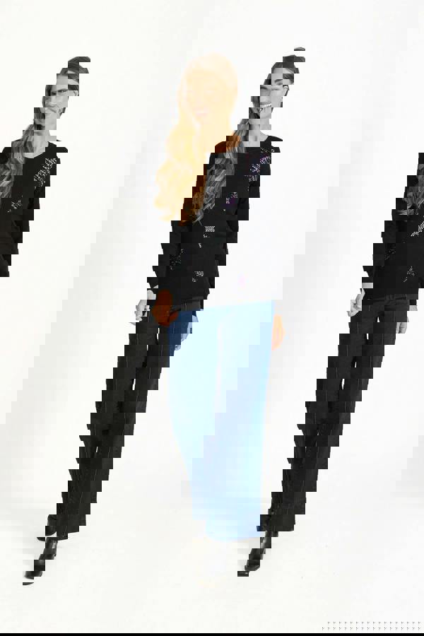 Star Diamanté Embellished Jumper