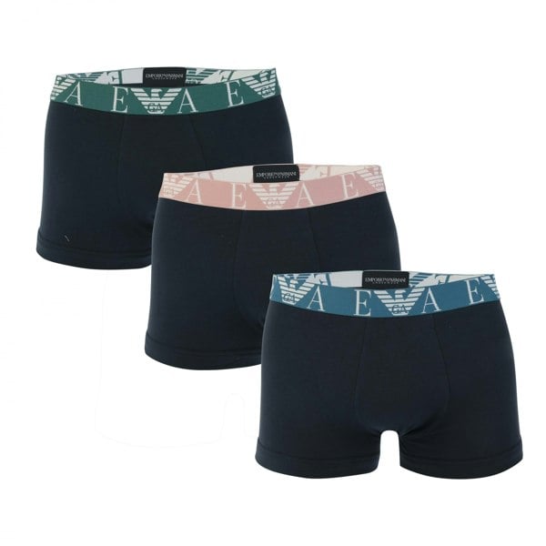 Armani Mens Boxer Shorts (Pack of 3) - Navy