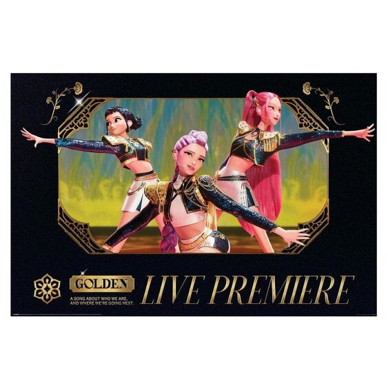 K-Pop Demon Hunters Golden Live Maxi Poster - Multicoloured