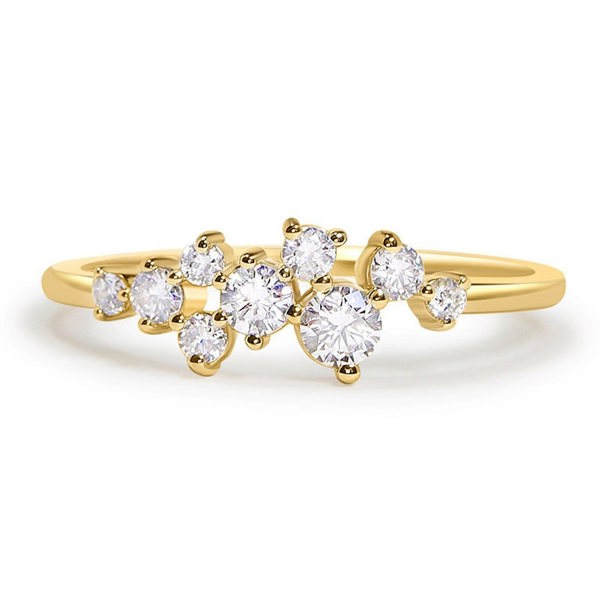 Gold Trip Sparkle Cluster Ring