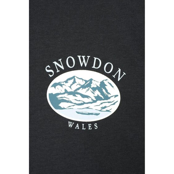 Mountain Warehouse Mens Snowdon Short-Sleeved T-Shirt - Black - Black - 100% Cotton