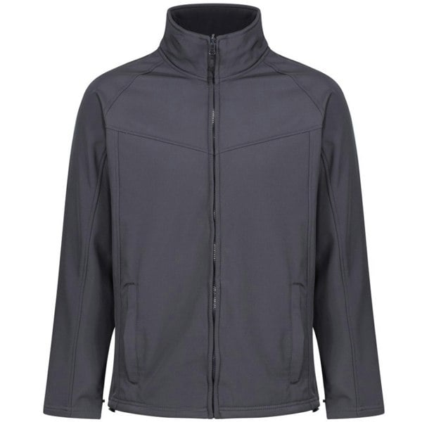 Regatta Uproar Mens Softshell Wind Resistant Fleece Jacket - Seal Grey