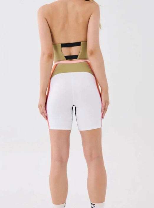 P.E Nation PE Nation Womens Air Time Bike Short in White