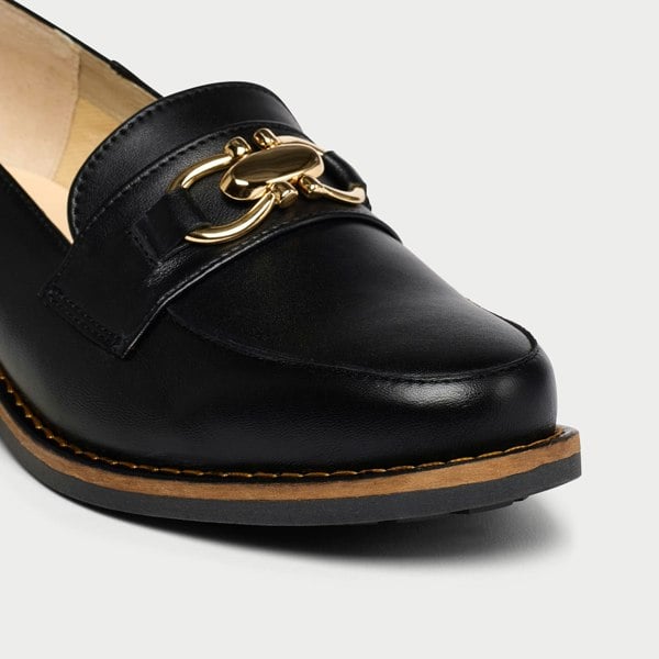Calla Meredith - Black Leather Loafers