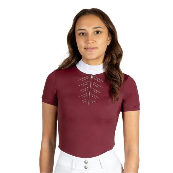 Coldstream Womens/Ladies Harthill Diamante Show Shirt - Windsor Wine - 