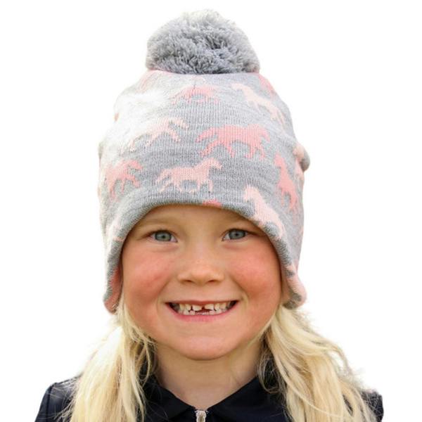HyFASHION Childrens/Kids Flaine Horse Hat & Headband Set - Navy - 
