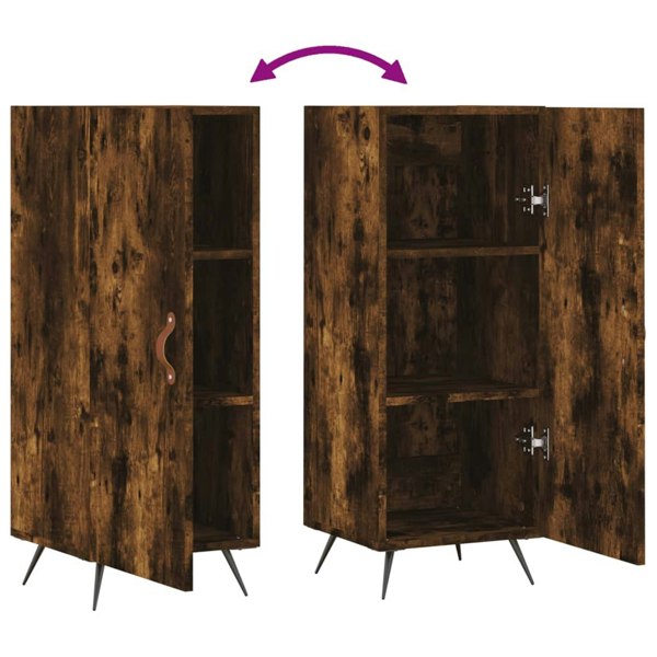 Berkfield Sideboard Smoked Oak 34.5x34x90 cm Engineered Wood