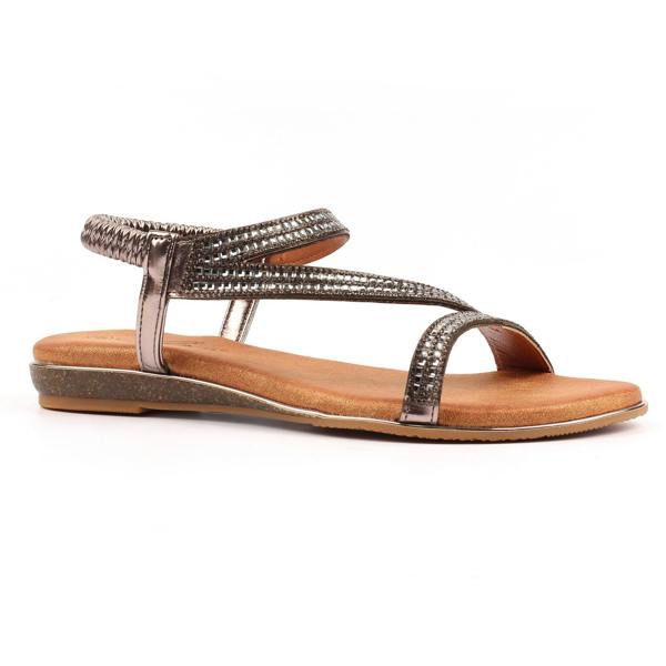 Lunar Womens/Ladies Blaise II Pewter Sandals - Pewter - 