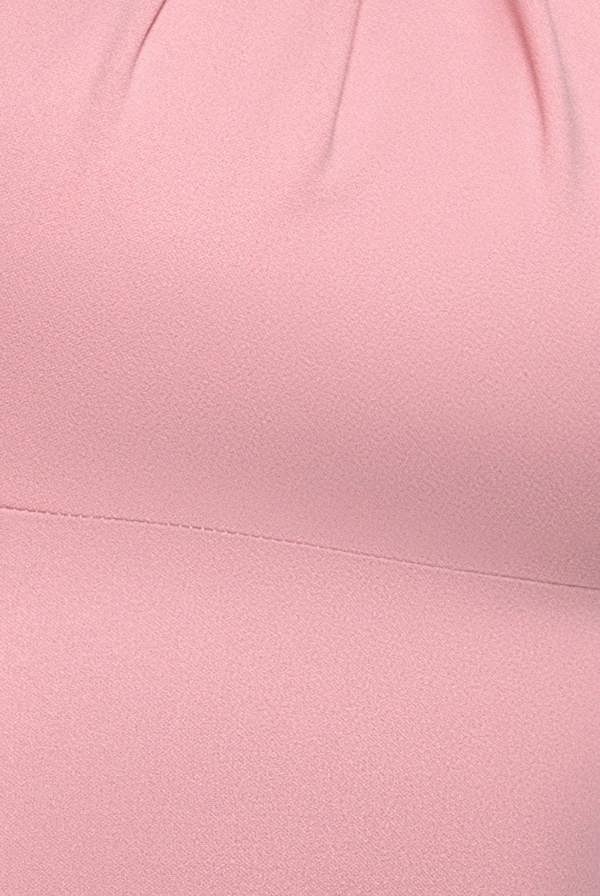 Cape Sleeve Chiffon And Scuba Crepe Maxi Dress - Blush Pink DR4900