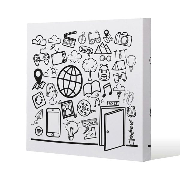 Benjamin Tate Design Experience outside door Slim Style Canvas Print  20x20cm , 15mm Slim Real wood.