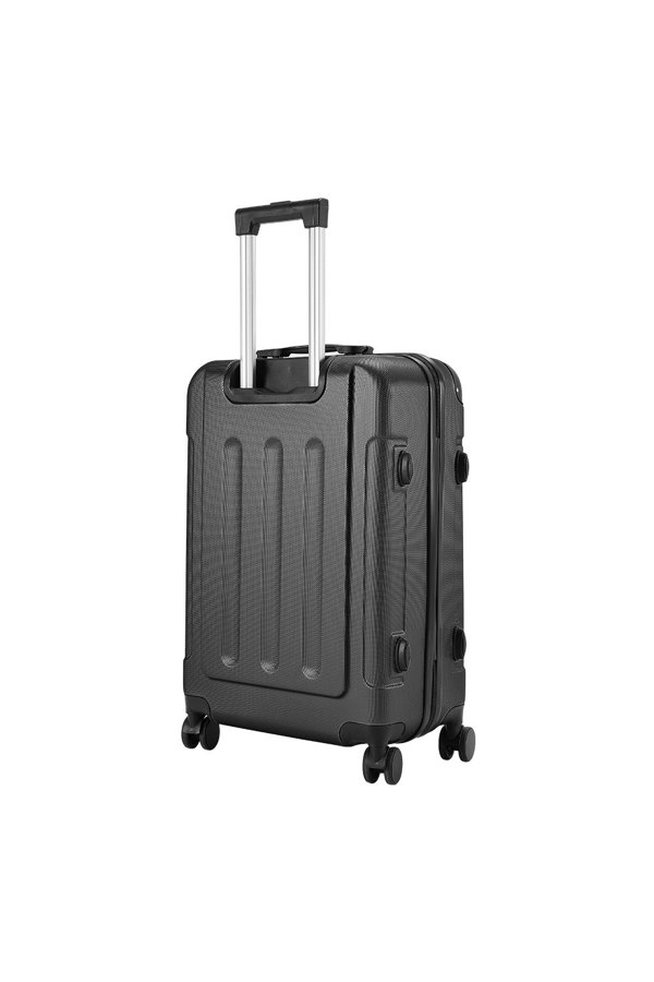 Living and Home Modern Hardside Spinner Suitcase with Combination Lock, 24" Black