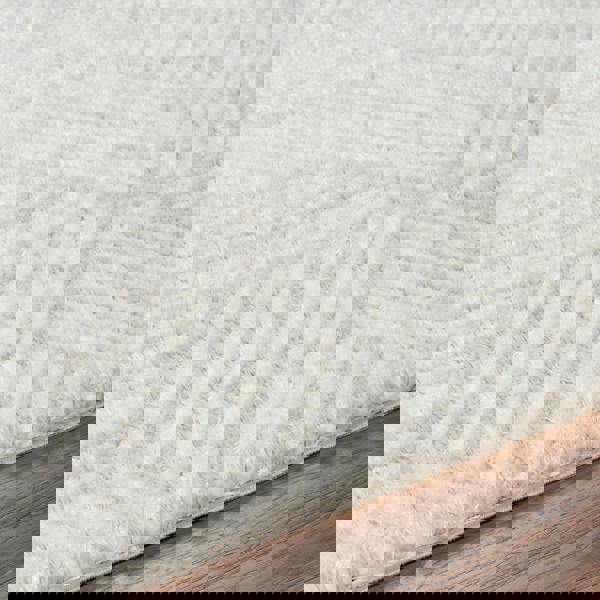 Livabliss Cloudy Shag-Geometric Beige Grey Soft Plush Pile Rug