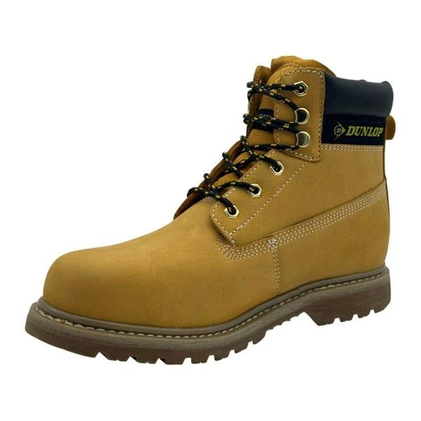 Dunlop Mens Nevada Leather Steel Toe Cap Safety Boots - Honey - 