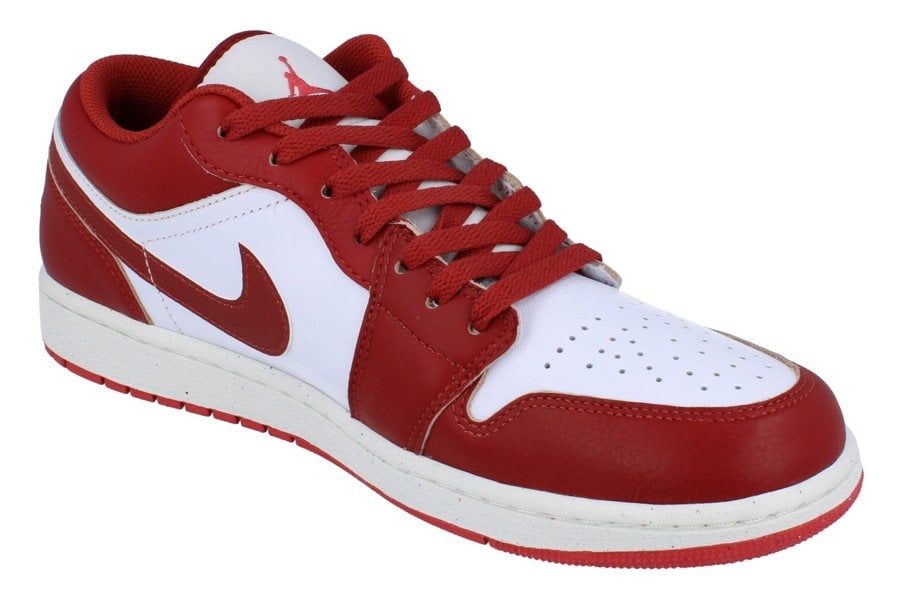 Nike Air Jordan 1 Low SE Mens Trainers Fj3459  160 - White Dune Red Lobster Sail 160 - Photo 3