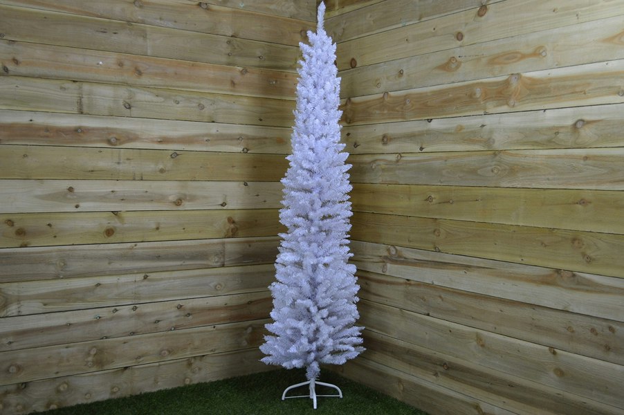 Samuel Alexander 6.5ft (2m) Premier Pencil Style Slim Christmas Tree in White