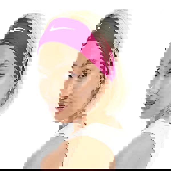 Nike Dri-FIT Headband - Vivid Pink/White - 