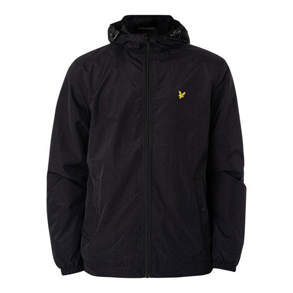 Lyle & Scott Mens Full Zip Plus Hooded Jacket - Jet Black