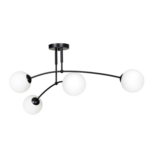 Emibig PREGOS Ceiling lamp  4 x E14 Black with White Shade