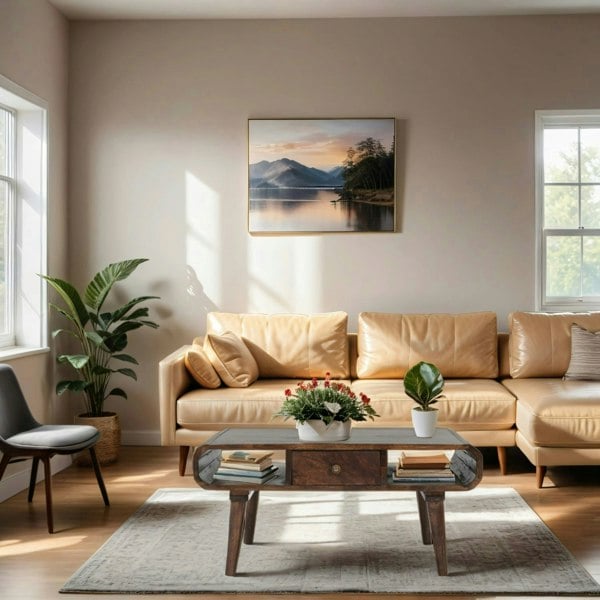 IH Design Winnie Dark Mango Wood Coffee Table with Drawer