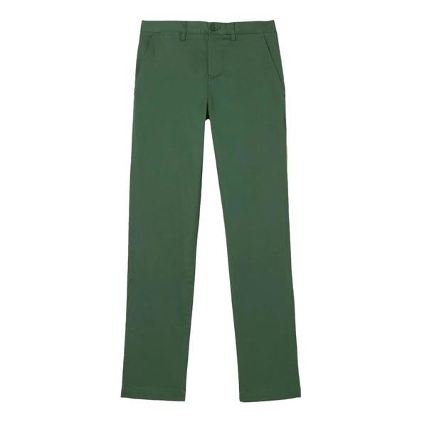 Lacoste Mens Cotton Stretch Slim Chinos - Dark Green - 