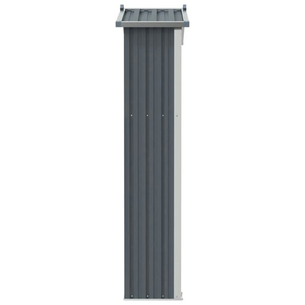 Berkfield Garden Shed Grey 116x45x175 cm Galvanised Steel
