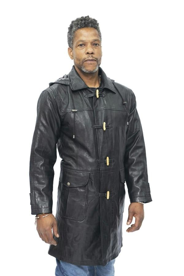 Infinity Leather Mens Leather Duffle Classic Coat-Aylesbury