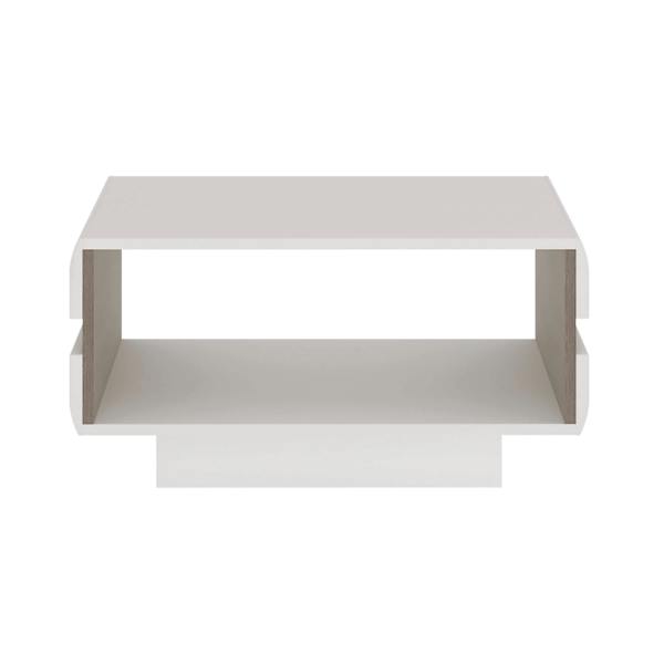 Wyld Haus Foxwhisk Small Designer Coffee Table White and Truffle Oak