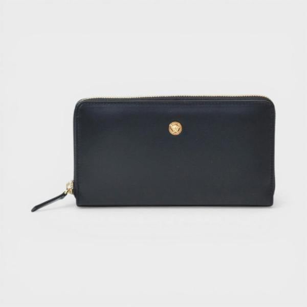 Versace Zip Around Wallet Leather Black