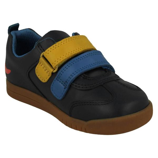 Clarks Boys Clarks Dinosaur Detailed Hook And Loop Fastening Shoes Den Play