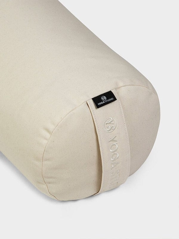 Yoga Studio Organic Buckwheat Meditation Bolster Cushion - Ecru