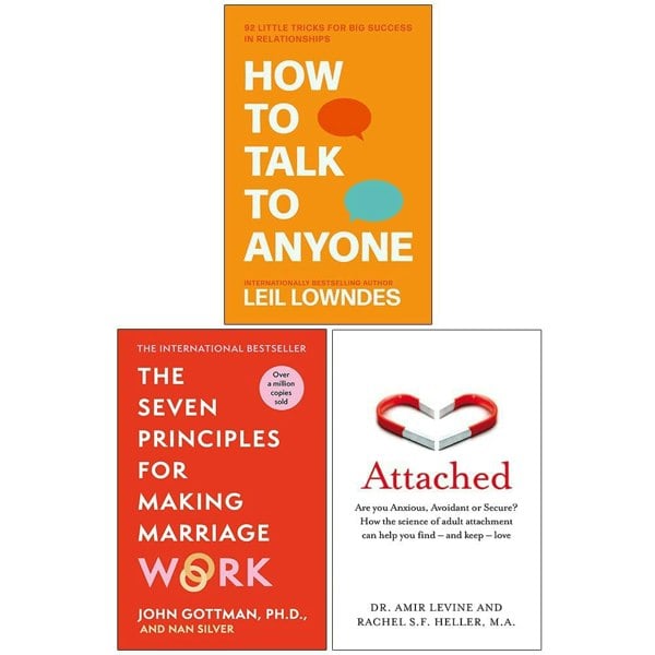 How to Talk to Anyone, The Seven Principles For Making Marriage Work, Attached 3 Books Collection Set