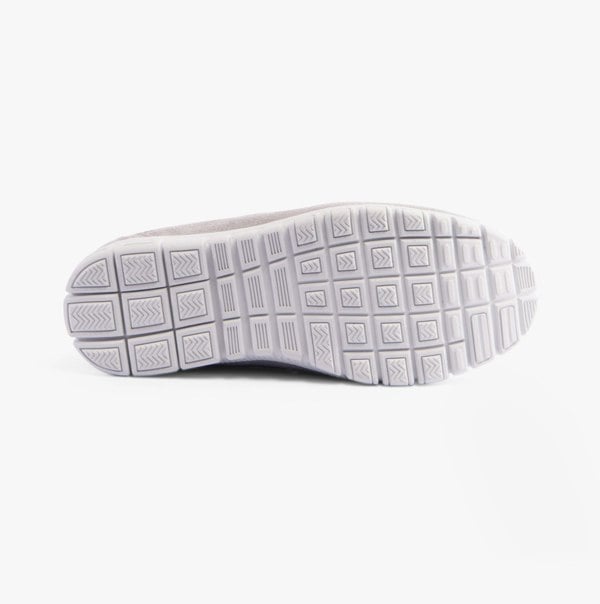 Boulevard JAYNE Womens Suede Wide Fit Casual Shoes Grey