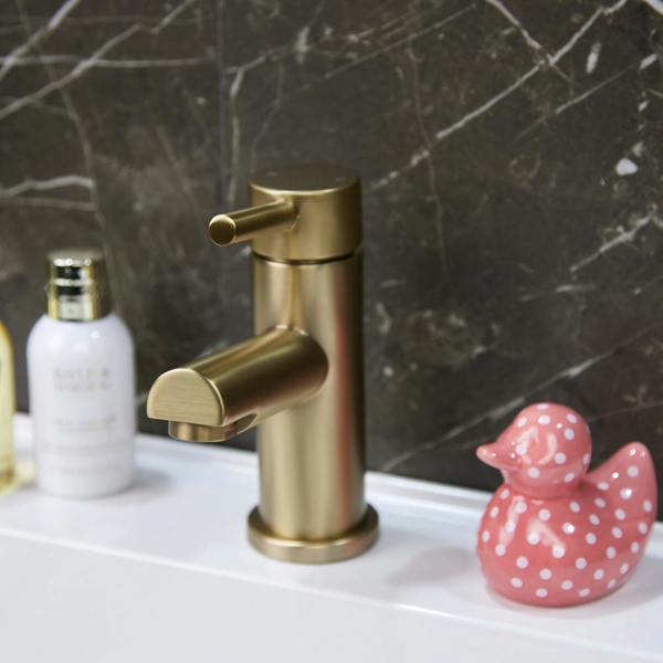 Flode Runn | Mono Basin Mixer Tap | Brushed Brass