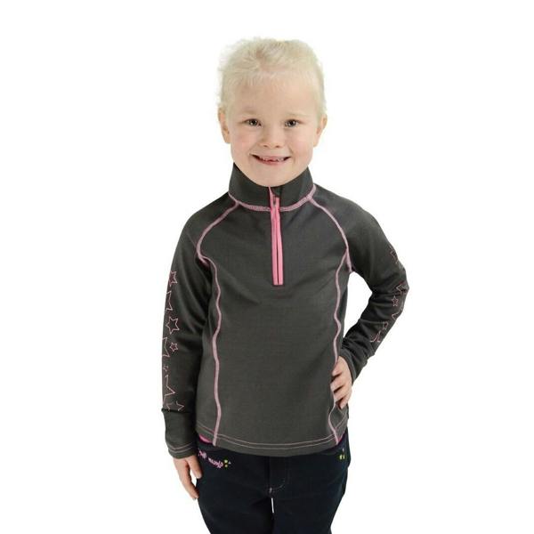 HyFASHION Childrens/Kids Stella Top - Grey/Pink