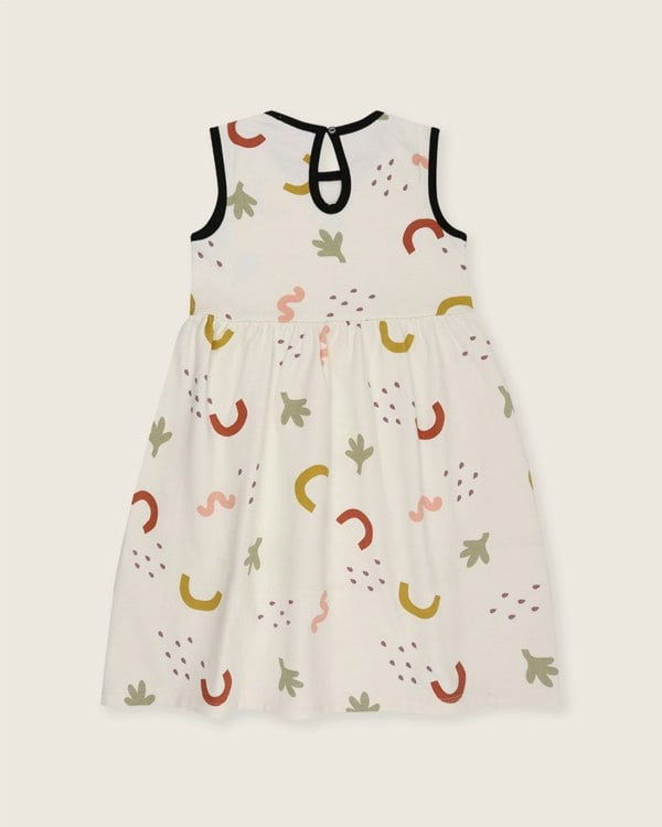 organic cotton White Silhouette Print Dress- image 4