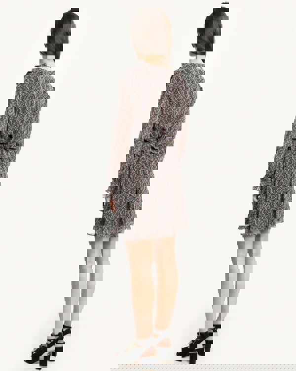 Maison Scotch Long Sleeve Ruffle Detailed Womens Dress