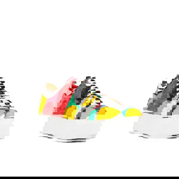 Embassy London Camila - Groovy - Women's platform sole leather lace-up trainer