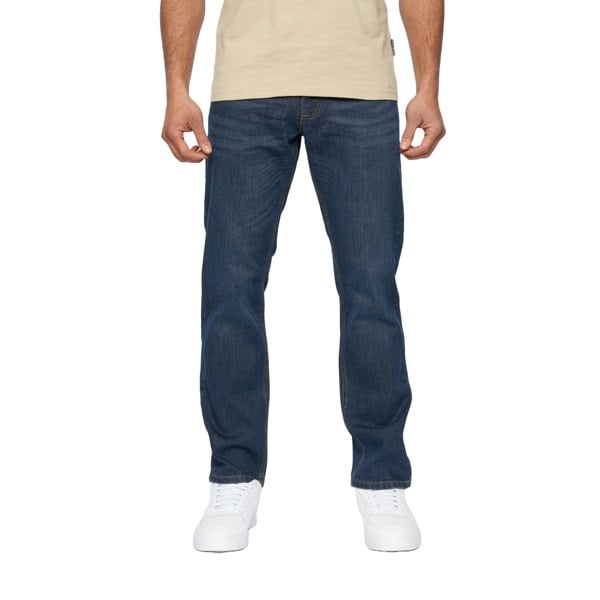 Duck and Cover Mens Hydras Straight Leg Jeans - Dark Wash