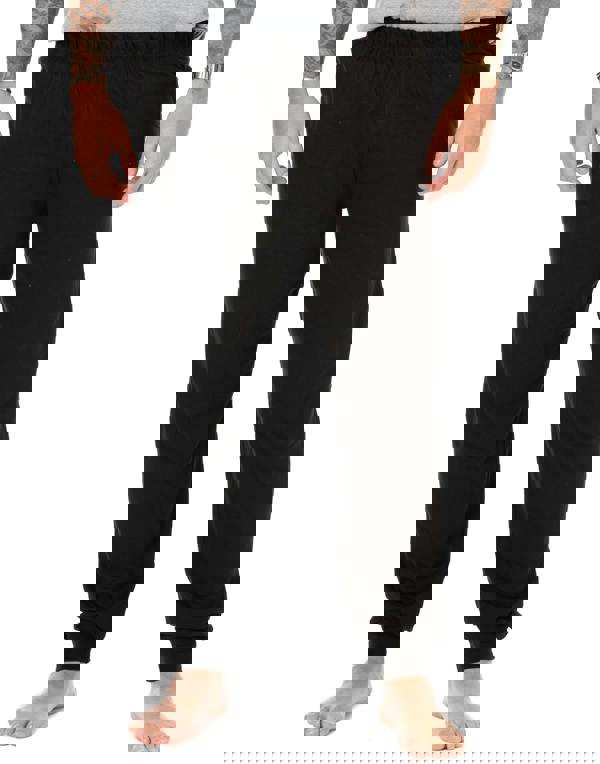 DC Comics Mens Black Batman Logo Short Sleeve Long Leg Pyjama Set